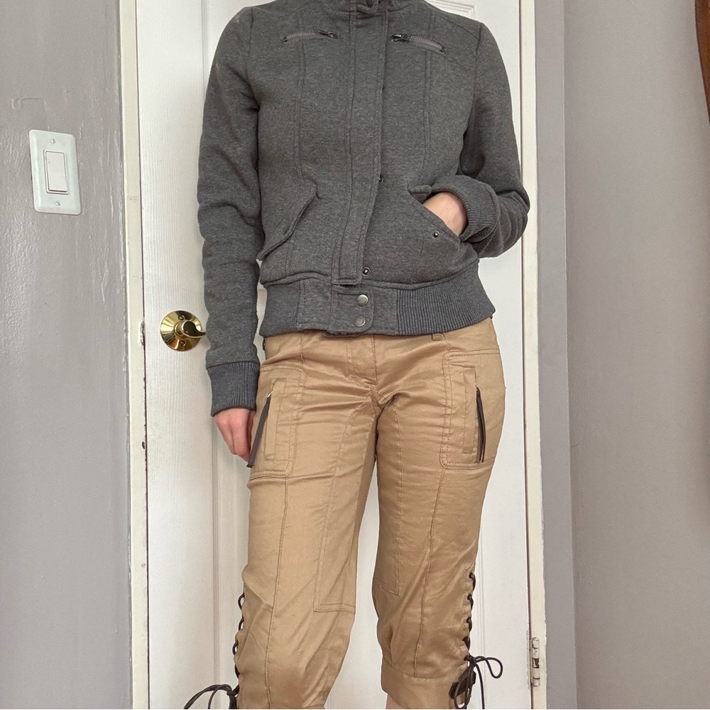 Gray High-Collar Jacket - image 2